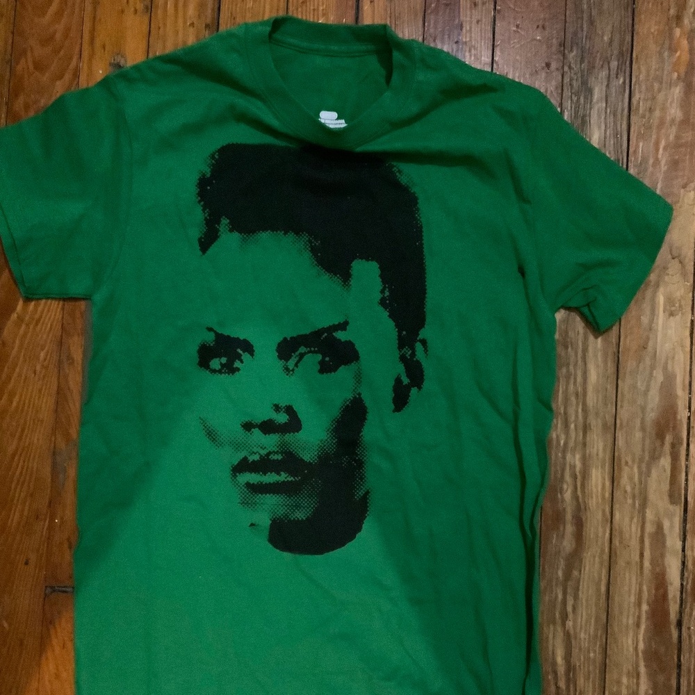 New Grace jones handmade screen printed green size-small